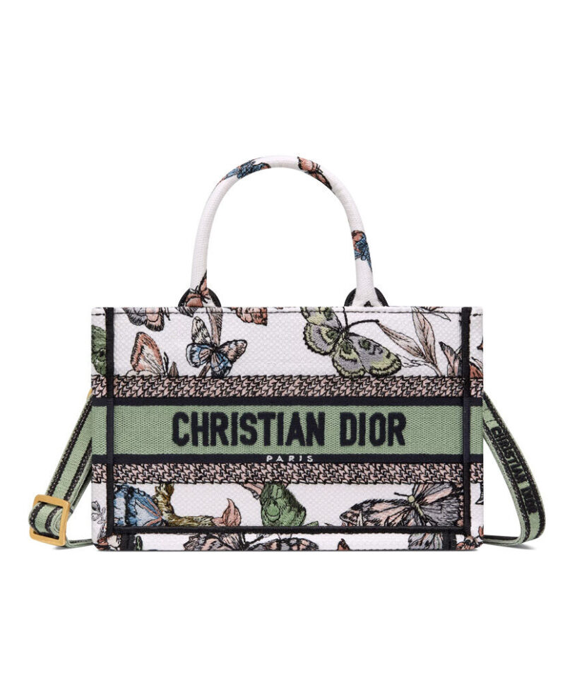 Christian Dior Mini Dior Book Tote With Strap